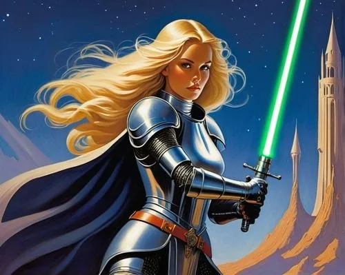 star mother,cg artwork,lightsaber,luke skywalker,jedi,imperial coat,heroic fantasy,imperial,sci fiction illustration,cleanup,republic,force,elenor power,defense,star of the cape,rots,swordswoman,goddess of justice,power icon,vader