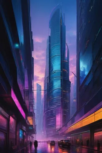 cybercity,cityscape,futuristic landscape,cyberpunk,cybertown,guangzhou,evening city,skyscrapers,colorful city,metropolis,cyberport,skyscraper,futuristic,cityzen,shanghai,shinjuku,makati,fantasy city,urban,urbanworld,Illustration,Realistic Fantasy,Realistic Fantasy 06