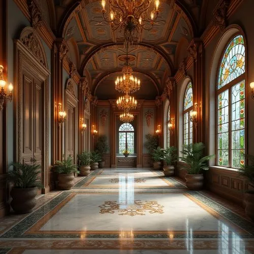 entrance hall,foyer,hallway,europe palace,royal interior,orangery,corridor,orangerie,residenz,mirogoj,ballroom,lobby,ritzau,enfilade,cochere,villa balbianello,grandeur,empty interior,hall,marble palace,Photography,General,Realistic