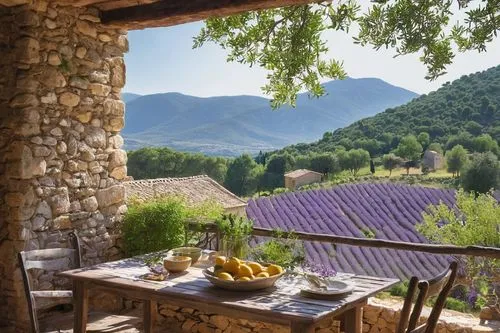 provence,provencal life,amoenus,provencal,agritubel,eastern pyrenees,maritime alps,vallat,pyrenees,south france,locanda,peloponnese,provencale,terrasse,verdon,house in mountains,prades,outdoor dining,lefay,potes,Illustration,Japanese style,Japanese Style 18