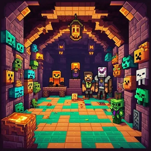 Pixel Art， game Scene,dungeon,dungeons,catacomb,mineshaft,hall of the fallen,catacombs,caverns,gold shop,halloween background,halloween icons,cavern,game room,gold castle,spelunkers,haunted castle,tav