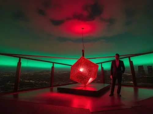 glass sphere,stratosphere,christmas globe,the observation deck,top of the rock,observatoire,glass ball,skydeck,observation deck,orb,perisphere,plasma globe,hemispheres,cosmosphere,mirror ball,emp,red matrix,turrell,prism ball,griffith observatory,Photography,General,Realistic