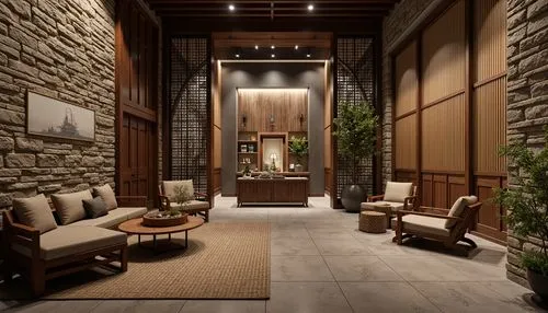 japanese-style room,luxury bathroom,spa,spa items,entryway,ryokan,luxury home interior,day spa,hallway space,spa water fountain,lobby,amanresorts,entryways,3d rendering,health spa,banya,ryokans,hotel lobby,hovnanian,beauty room