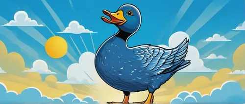 rockhopper,peggle,blue crane,rockerduck,gamefowl,easter goose,donald duck,grey neck king crane,quickbird,reiger,jodocus,pubg mascot,gooseander,wark,pegasystems,eurobird,thatgamecompany,duck bird,luckinbill,bird illustration,Art,Artistic Painting,Artistic Painting 07