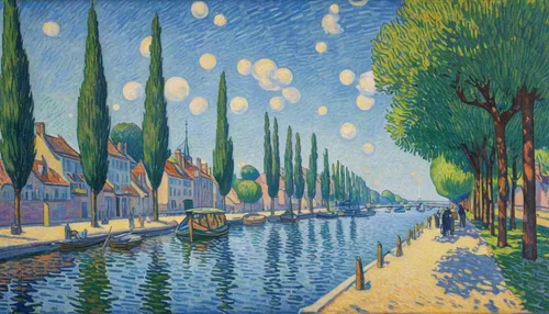 vincent van gough,l'isle-sur-la-sorgue,regatta,boulevard,braque du bourbonnais,grand canal,landsberg,post impressionism,paris,karrenwiel,light of art,moret-sur-loing,canals,grand bleu de gascogne,champ de mars,delft,post impressionist,braque francais,basset artésien normand,universal exhibition of paris,Illustration,Black and White,Black and White 17