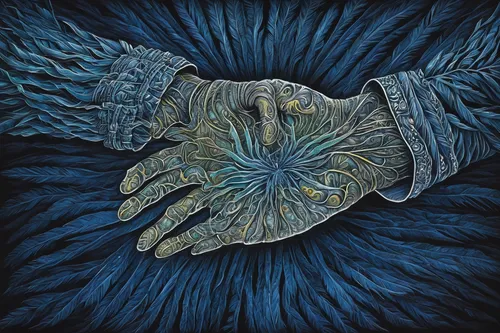 In a horror story, describe the chilling sensation of a cold, lifeless palm gripping tightly onto someone's wrist.,blue peacock,bicycle glove,handshake icon,the hands embrace,palm of the hand,praying 