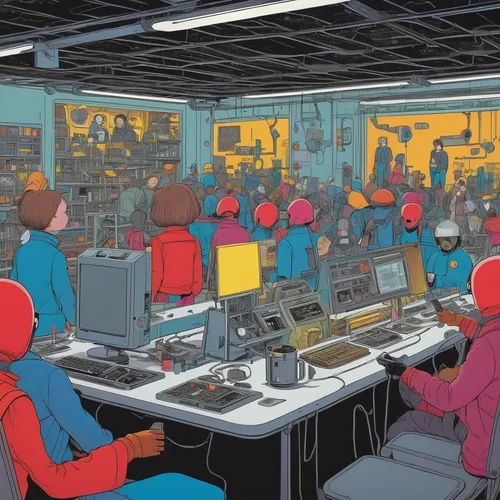 computer room,workforce,workers,factories,call centre,call center,trading floor,the server room,assembly line,the boiler room,in a working environment,computers,manufacturing,working space,women in technology,industry 4,employees,sewing factory,manufacture,computer art,Illustration,Vector,Vector 12