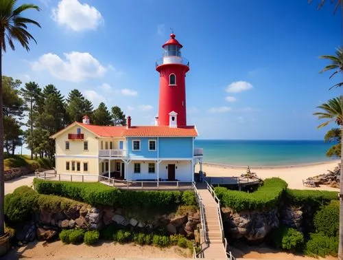 electric lighthouse,red lighthouse,petit minou lighthouse,lighthouse,battery point lighthouse,light house,crisp point lighthouse,point lighthouse torch,light station,seaside resort,rubjerg knude light