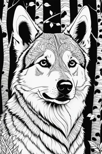 graywolf,balto,aleu,canidae,line art animal,constellation wolf,Illustration,Black and White,Black and White 19