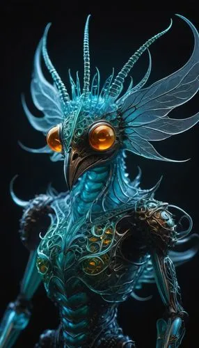 garuda,alien warrior,fractalius,water creature,merfolk,cuthulu,nebula guardian,sea god,medusa gorgon,sea devil,supernatural creature,lion fish,wind warrior,bioluminescence,wyrm,coral guardian,shaman,deep sea nautilus,fantasy art,painted dragon,Photography,General,Fantasy