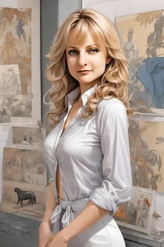 photo painting,italian painter,iulia hasdeu castle,portrait background,art painting,portrait of christi,art model,painter,illustrator,artist portrait,painting,blonde woman,blonde woman reading a newspaper,golden ritriver and vorderman dark,meticulous painting,image manipulation,paintings,khokhloma painting,oil painting,art dealer,Digital Art,Comic