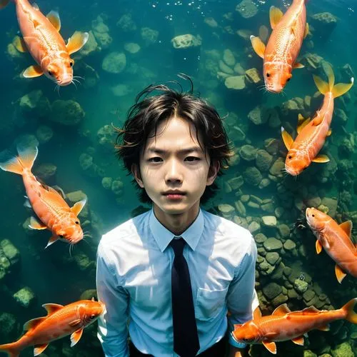 takeru,kamenashi,miyavi,school of fish,akanishi,yukihiro,daiki,kento,goldfish,underwater background,cube sea,fish in water,dongjin,heechul,tatsuro,shinpei,doctor fish,takuya,salaryman,sonatine,Photography,Artistic Photography,Artistic Photography 14