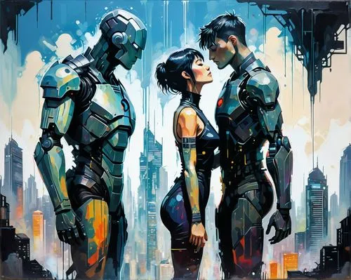 cyborgs,cyberpunks,automatons,cyberpunk,futurians,biotic,androids,cyberangels,sci fiction illustration,temporals,cybersquatters,sentinels,cybernetic,marmora,perceptrons,polara,scifi,futurists,transistor,skyers,Conceptual Art,Oil color,Oil Color 08