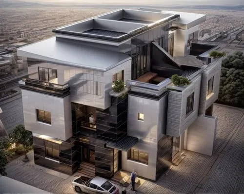 modern house,modern architecture,cubic house,cube house,sky apartment,two story house,luxury home,3d rendering,luxury real estate,beautiful home,residential house,luxury property,residential,dunes house,modern style,large home,contemporary,penthouse apartment,house shape,private house