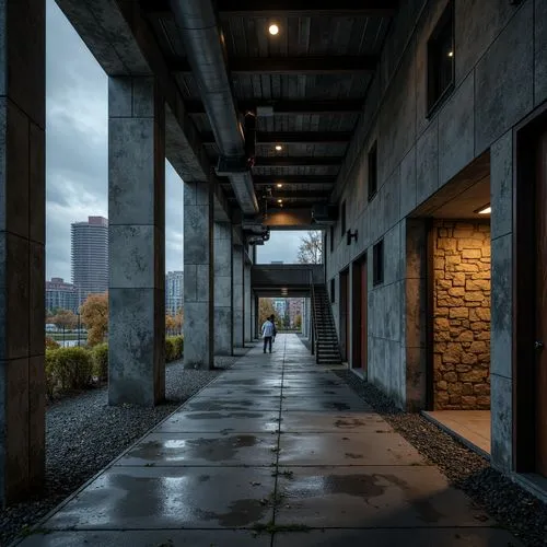 walkway,alleyway,alley,hallway,alleyways,concrete,habitat 67,corridors,underpasses,sidewalk,underpass,breezeway,old linden alley,urban landscape,corridor,concrete background,entry path,exposed concrete,urban,driveway