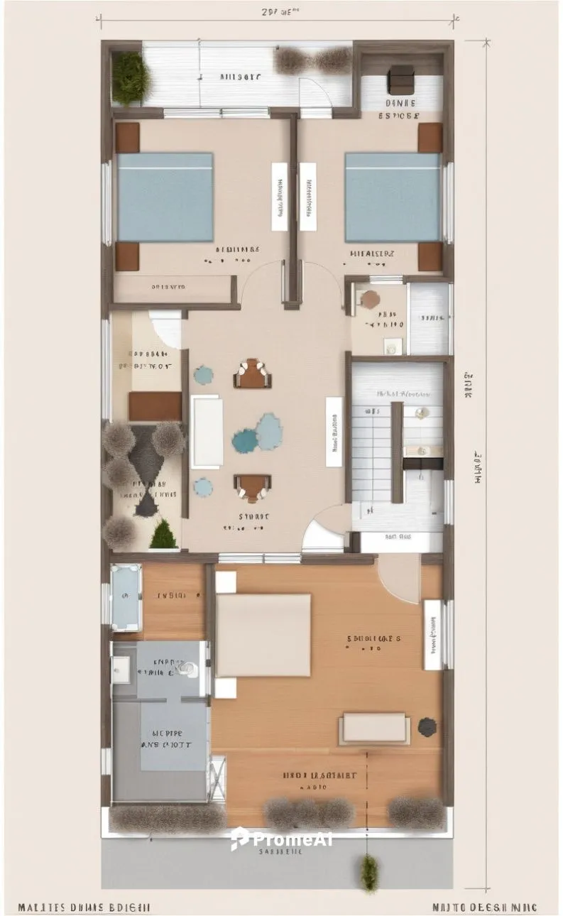 Watercolor (interior design:1.3) with material suggestion for a modern minimalist house, cool tone rendering, a digital rendering, trending on behance, majestic dunes, award winning, (Dune style: 1.2)