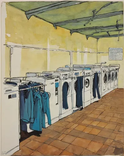 Laundry, Camp Hospital 28, Nevers,laundromat,laundress,laundry room,laundry shop,laundry,washhouse,dry laundry,mollete laundry,washing machines,launder,dryer,washes,clothes dryer,laundry supply,washin