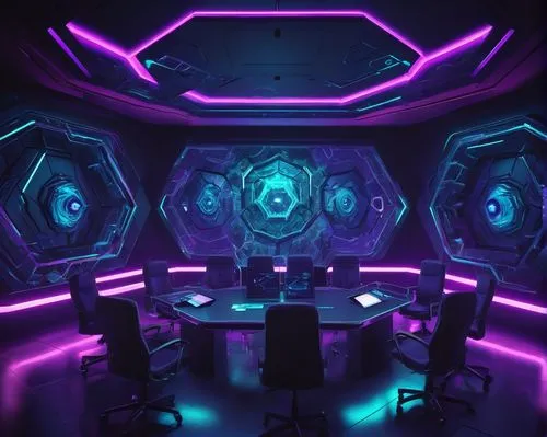 ufo interior,computer room,cyberia,conference room,cybercafes,cyberscope,spaceship interior,cybercasts,meeting room,neon human resources,cybercast,tron,vanu,tesseract,board room,polybius,cyberpatrol,cyberarts,cybertown,hex,Illustration,Realistic Fantasy,Realistic Fantasy 47