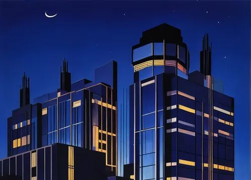 art deco,skyscrapers,skyscraper,metropolis,modernism,intercontinental,night scene,city at night,highrises,the skyscraper,feininger,schuitema,ctbuh,travel poster,capitalcorp,skyscraping,sears,schuiten,high rises,escala,Art,Classical Oil Painting,Classical Oil Painting 23