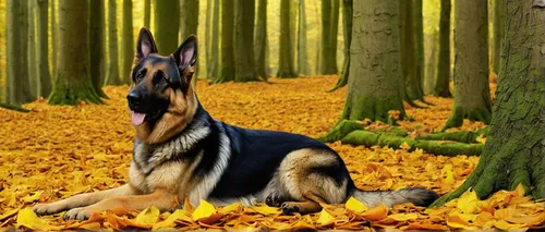 autumn background,german shepherd dog,german shepherd,king shepherd,belgian shepherd dog,belgian shepherd,shiloh shepherd dog,alsatian,belgian shepherd malinois,fall animals,carpathian shepherd dog,malinois,schweizer laufhund,old german shepherd dog,gsd,scent hound,bohemian shepherd,canidae,autumn theme,autumn forest,Art,Artistic Painting,Artistic Painting 50