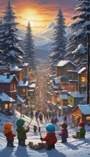 winter village,christmas town,korean village snow,alpine village,aurora village,christmas landscape,winter festival,snow scene,christmas village,christmas scene,ski resort,mountain village,christmas market,christmas snowy background,north pole,whistler,christmas wallpaper,myfestiveseason romania,vail,advent market,Conceptual Art,Fantasy,Fantasy 12