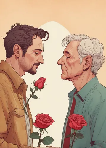 grandparents,old couple,stony,rose family,scent of roses,peony,noble roses,romantic portrait,romantic rose,roses,rose png,grandparent,way of the roses,rosebuds,rose flower illustration,rosehips,old country roses,rose petals,with roses,rosebushes,Illustration,American Style,American Style 11