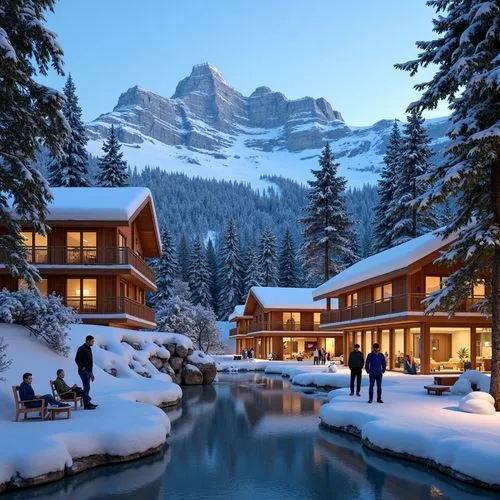 emerald lake,alpine village,christmas landscape,snowy landscape,winter village,winter wonderland,snow landscape,house in the mountains,house in mountains,winter landscape,suiza,snowy mountains,mountain huts,santa's village,beautiful landscape,alpine style,mountain village,canadian rockies,chalet,snowy peaks