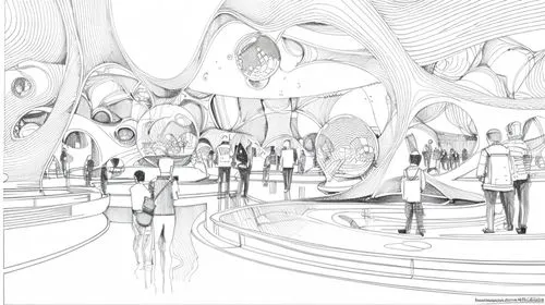 stage design,panoramical,futuristic art museum,archidaily,musical dome,line drawing,sky space concept,concept art,school design,soumaya museum,arq,amphitheater,sheet drawing,carousel,frame drawing,futuristic architecture,wireframe graphics,orchestral,orchestra,honeycomb structure,Design Sketch,Design Sketch,Hand-drawn Line Art