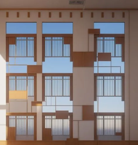 render
,this is a window with many different windows,an apartment,block balcony,ryokans,sky apartment,shinbo,multistorey,Photography,General,Realistic