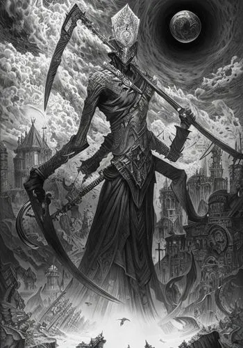 lady justice,dance of death,death god,nataraja,sci fiction illustration,hinnom,justitia,archangel,the archangel,scythe,danse macabre,angel of death,shamanic,lord shiva,buddhist hell,gorgon,shiva,goddess of justice,apocalypse,shaman,Art sketch,Art sketch,Fantasy