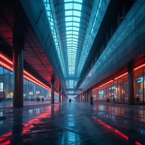 potsdamer platz,kamppi,pasila,eindhoven,alexanderplatz,warszawa,galleria,autostadt wolfsburg,skyways,danube centre,karstadt,cybercity,muenchen,light trail,duesseldorf,mvrdv,friedrichstrasse,schipol,arndale,futuristic art museum,Photography,General,Realistic