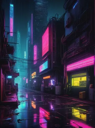 cyberpunk,neon arrows,shinjuku,neon,colorful city,cityscape,neon coffee,neon lights,futuristic landscape,neon light,vapor,neon ghosts,80's design,tokyo,tokyo city,scifi,neon drinks,alleyway,alley,metropolis,Conceptual Art,Fantasy,Fantasy 15