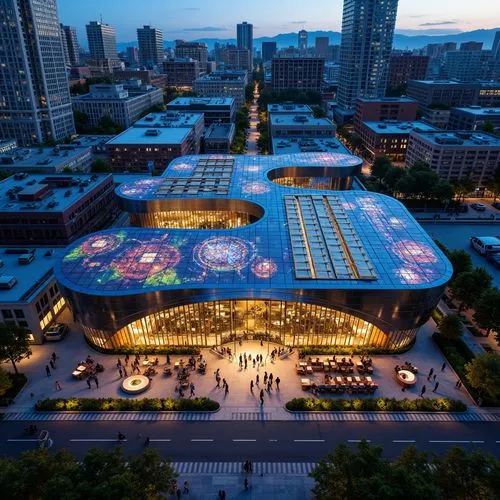 segerstrom,walt disney center,hongdan center,skirball,skating rink,rivercenter,luminato,apple store,concert venue,safdie,water cube,wintergarden,event venue,night view of red rose,festival place,home of apple,futuristic art museum,wwdc,julliard,winter garden