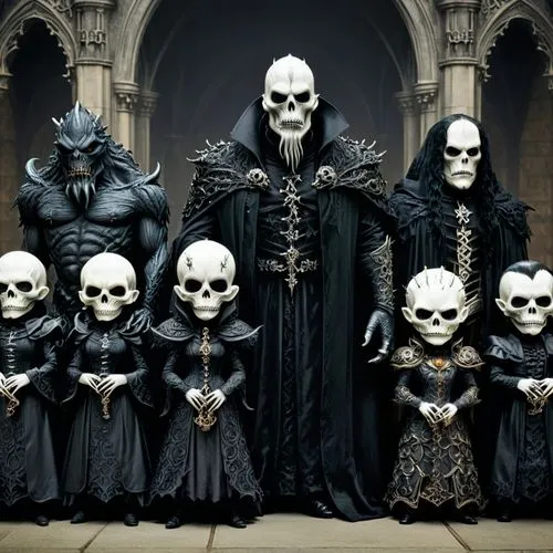 skeletons,darzins,volturi,senates,necromancers,the dawn family,Illustration,Realistic Fantasy,Realistic Fantasy 46