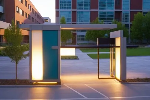 add people and fence and more tree,steel sculpture,bus shelters,corten steel,lovemark,public art,iupui,metallic door,illumina,steel door,gvsu,rietveld,umkc,wayfinding,electroluminescent,rpi,purdue,uoi