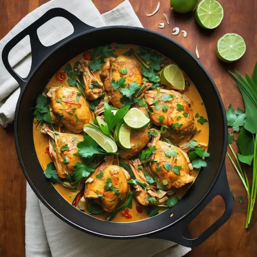 Thai Lemongrass Chicken Braised in Coconut Milk,karahi,chicken tikka masala,butter chicken,thai curry,fish head curry,moqueca,korma,red curry,massaman curry,yellow curry,chicken paprikash,chicken mare