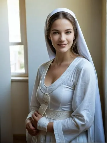 blonde in wedding dress,nunsense,novitiate,clergywoman,the prophet mary,the angel with the veronica veil,Photography,Black and white photography,Black and White Photography 01