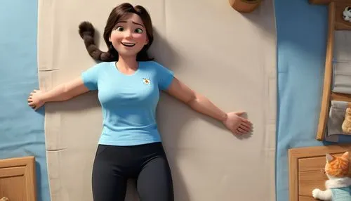 cat mom,character animation,huggies pull-ups,animated cartoon,cute cartoon character,cleaning woman,disney character,housekeeper,mom,cartoon cat,animation,banjo bolt,animated,the little girl's room,animator,toy's story,agnes,muscle woman,girl in the kitchen,domestic long-haired cat,Unique,3D,3D Character