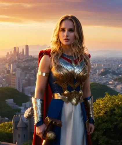 In this breathtaking photograph, the portrait of the famous beauty and mythology of the world Lady Thor now appears as a masterpiece. But this is no ordinary creature is beautiful Natalie Portman . As