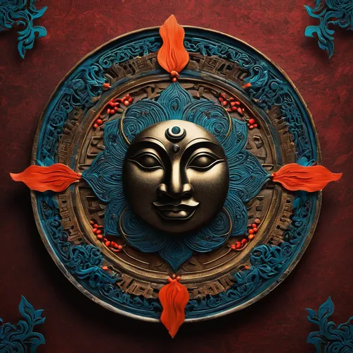 dharma wheel,steam icon,dharma,auspicious symbol,mantra om,somtum,bodhisattva,sun god,venetian mask,steam logo,shamanism,3-fold sun,sun eye,life stage icon,sun moon,theravada buddhism,decorative fan,sun and moon,cd cover,sacred lotus