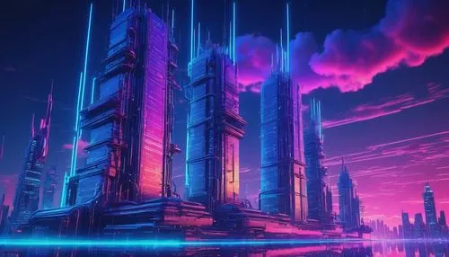 futuristic landscape,cybercity,metropolis,fantasy city,synth,cyberia,polara,cyberworld,coruscant,cybertron,futuristic,cybertown,cyberport,areopolis,tron,silico,coruscating,cyberpunk,cityscape,vapor,Conceptual Art,Sci-Fi,Sci-Fi 27