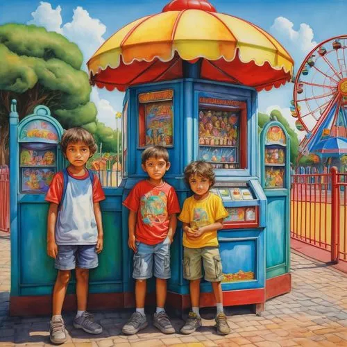 paletas,children's background,carousels,playhouses,children's ride,children's playhouse,Art,Classical Oil Painting,Classical Oil Painting 34