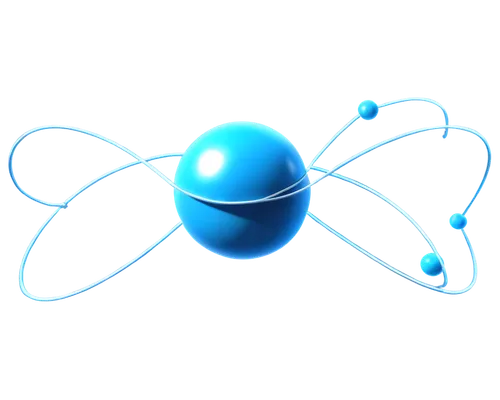 Atom model, nucleus, protons, neutrons, electrons orbiting, 3D illustration, metallic silver sphere, glowing blue electron clouds, atomic bonds, molecular structure, scientific diagram, bright white b