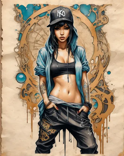 hip hop music,hip-hop,hip hop,clementine,hiphop,croft,cd cover,graffiti art,hip-hop dance,game illustration,rapper,life stage icon,blueprint,rosa ' amber cover,street dancer,icon facebook,bad girl,cover,fantasy art,denim background,Illustration,Black and White,Black and White 34