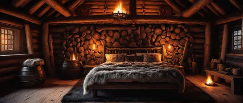 log home,log cabin,sleeping room,attic,warm and cozy,wooden beams,wooden sauna,great room,rustic,danish room,cabin,ornate room,four-poster,small cabin,bedroom,canopy bed,wooden hut,the cabin in the mountains,guest room,wooden roof,Illustration,Japanese style,Japanese Style 11