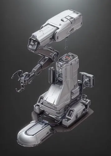 A sci-fi mechanical arm with a smooth industrial design, clean colors, and minimalist details.,minibot,rc model,deep-submergence rescue vehicle,dreadnought,carrack,drone phantom,crane vessel (floating