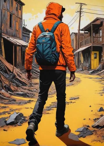 jasinski,perleberg,postapocalyptic,pedestrian,akira,kaneda,Illustration,Paper based,Paper Based 04