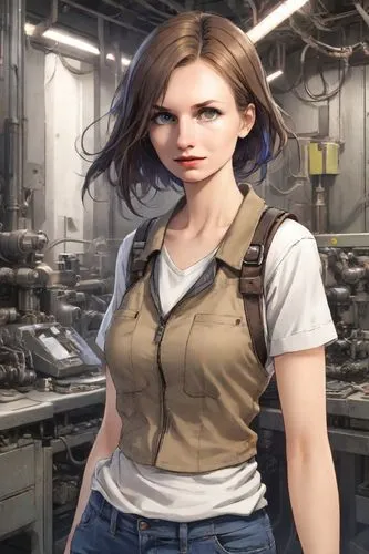 machinist,holtzman,female worker,female nurse,bulletgirl,female doctor,Digital Art,Anime