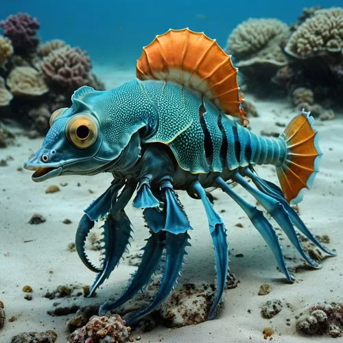 marine animal,blue devils shrimp,sea animal,cephalopod,cicala,sea devil,sapidus,kermadec,sarpalius,blue fish,sea life underwater,marine fish,isopod,mandarin fish,under sea,cousteau,zebraspinne,cephalopods,decapod,semiaquatic,Photography,General,Realistic