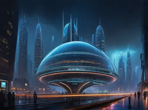 futuristic architecture,futuristic landscape,arcology,cybercity,futuristic art museum,cyberport,guangzhou,futuristic,coruscant,skylstad,esteqlal,cybertown,ordos,sci fiction illustration,dubay,alien ship,megacorporation,technosphere,metropolis,odomes,Art,Artistic Painting,Artistic Painting 49